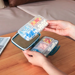 Travel Pill Dispenser Airtight 8 Compartments