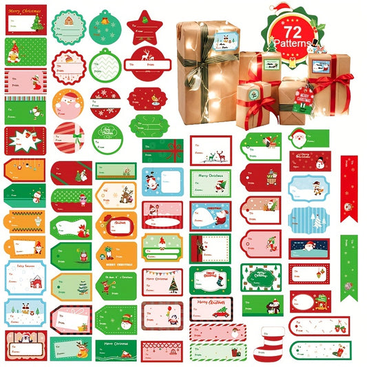 Christmas Gift Tags Stickers Merry Christmas Decoration Set