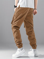 Men's Casual Cargo Pants with Flap Pocket