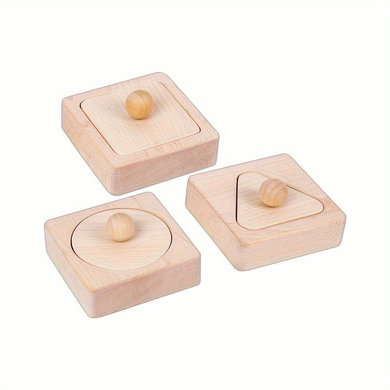 Colorful Wooden Geometric Puzzle Shape Recognition & Math Learning Toy