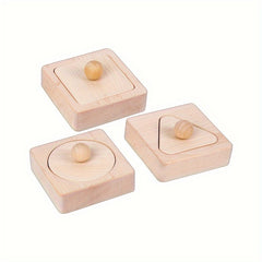 Colorful Wooden Geometric Puzzle Shape Recognition & Math Learning Toy