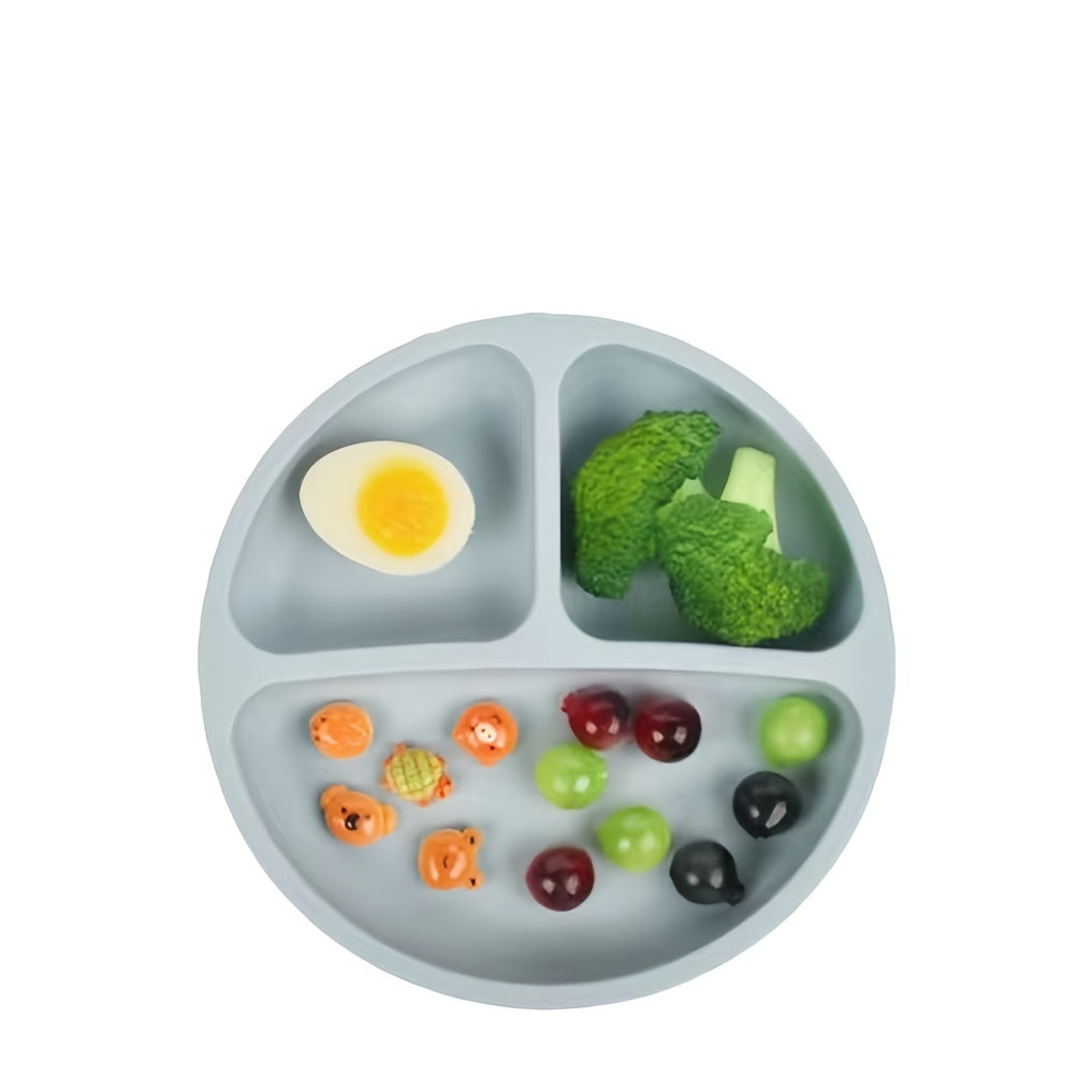Silicone Happy Face Plate with Strong Suction Cups