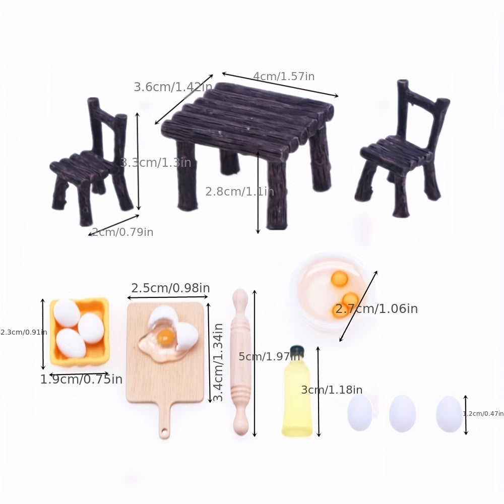 Dollhouse Food Play Set Pretend Play Kitchen Accessories Mini Food Toy