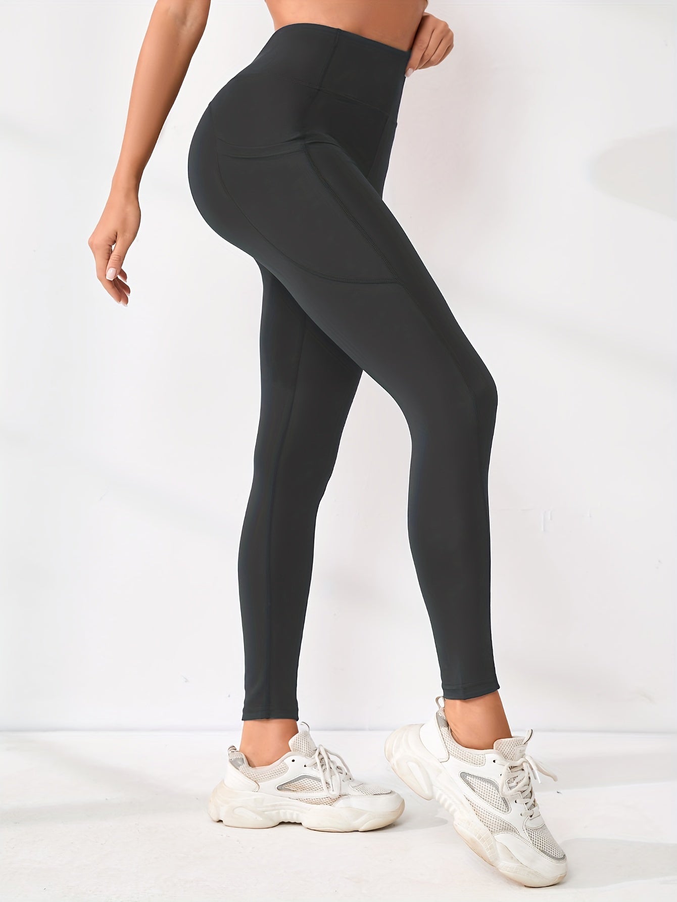 High Waist Pocket Butt Lifting Sports Pants Seamless Quick Drying Yoga Leggings