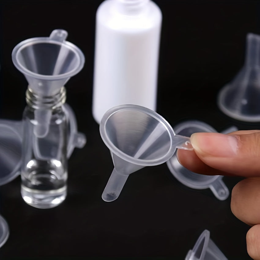 10 Mini Plastic Funnels for Liquid Lab Supplies