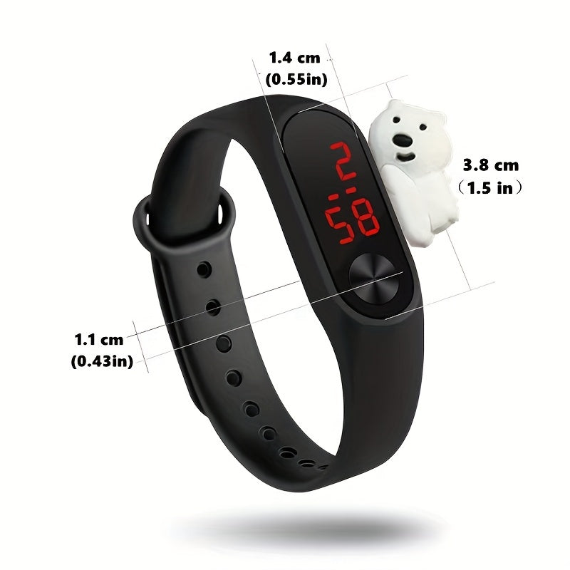 Colorful Children's Watch Cartoon LED Bracelet Sports Waterproof