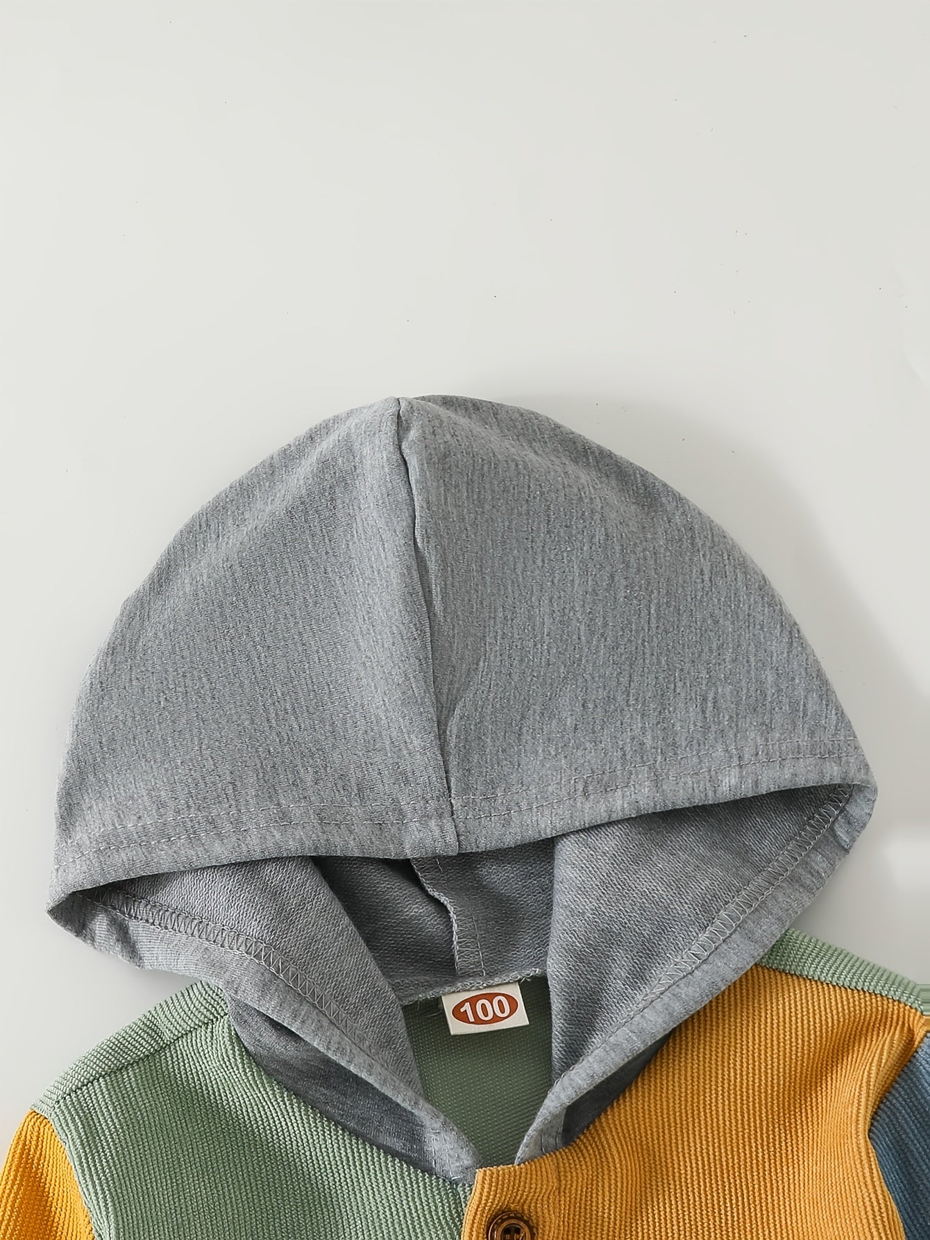Boys Corduroy Hooded Jacket Long Sleeve Button Down for Spring Fall