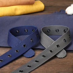 Porous Canvas Belt Men's Pin Buckle Leather Belt