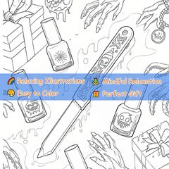Dark Goth Christmas Adult Coloring Book - Terrifying Holiday Scene