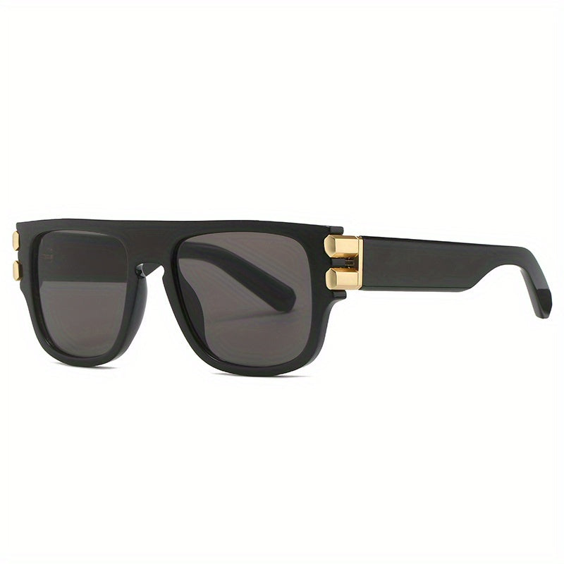 Men's Large Frame Block Sunglasses for Street Photography Holiday Party