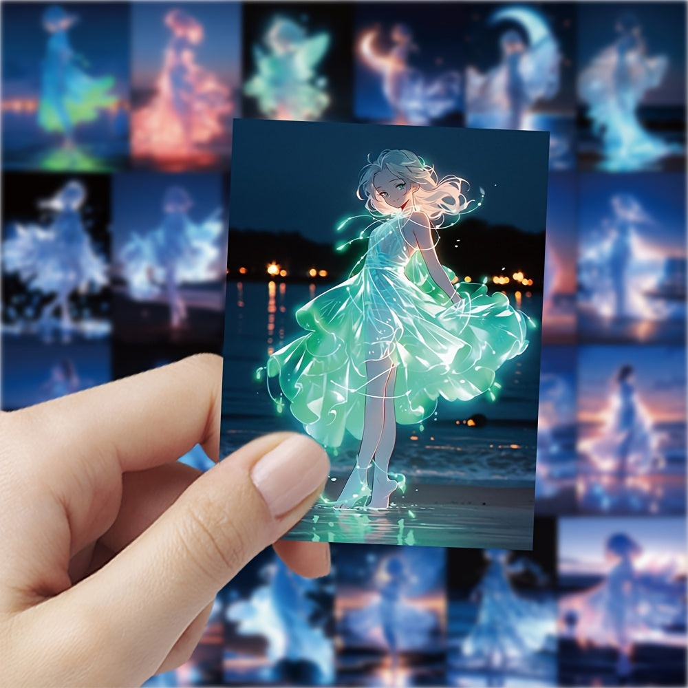 63pcs Seashore Dancer Vinyl Stickers for Scrapbooks Laptops Water Bo