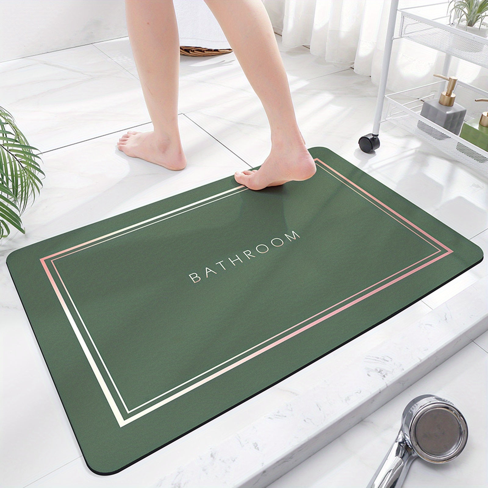 Absorbent Bathroom Floor Mat Quick Drying Non-slip Easy to Clean