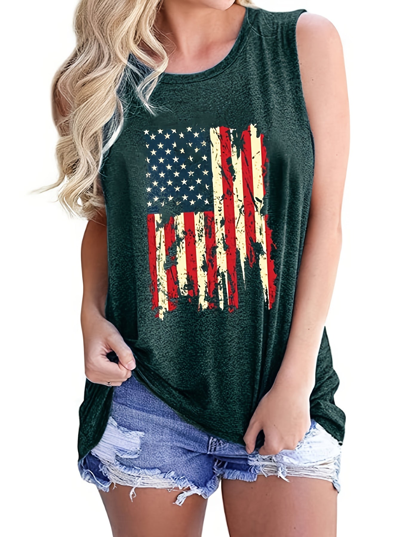 Graphic Sleeveless T-Shirt Women's Casual Top