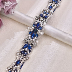 French Wedding Bride Belt Rhinestones Women
