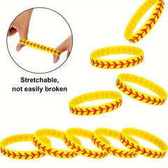 Sporty Softball Silicone Bracelet - Ideal Gift for Fans and Players