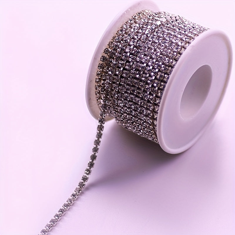1yard Glitter Crystal Rhinestone Chain Sew On Glue On Chain Colorful Chain