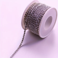1yard Glitter Crystal Rhinestone Chain Sew On Glue On Chain Colorful Chain
