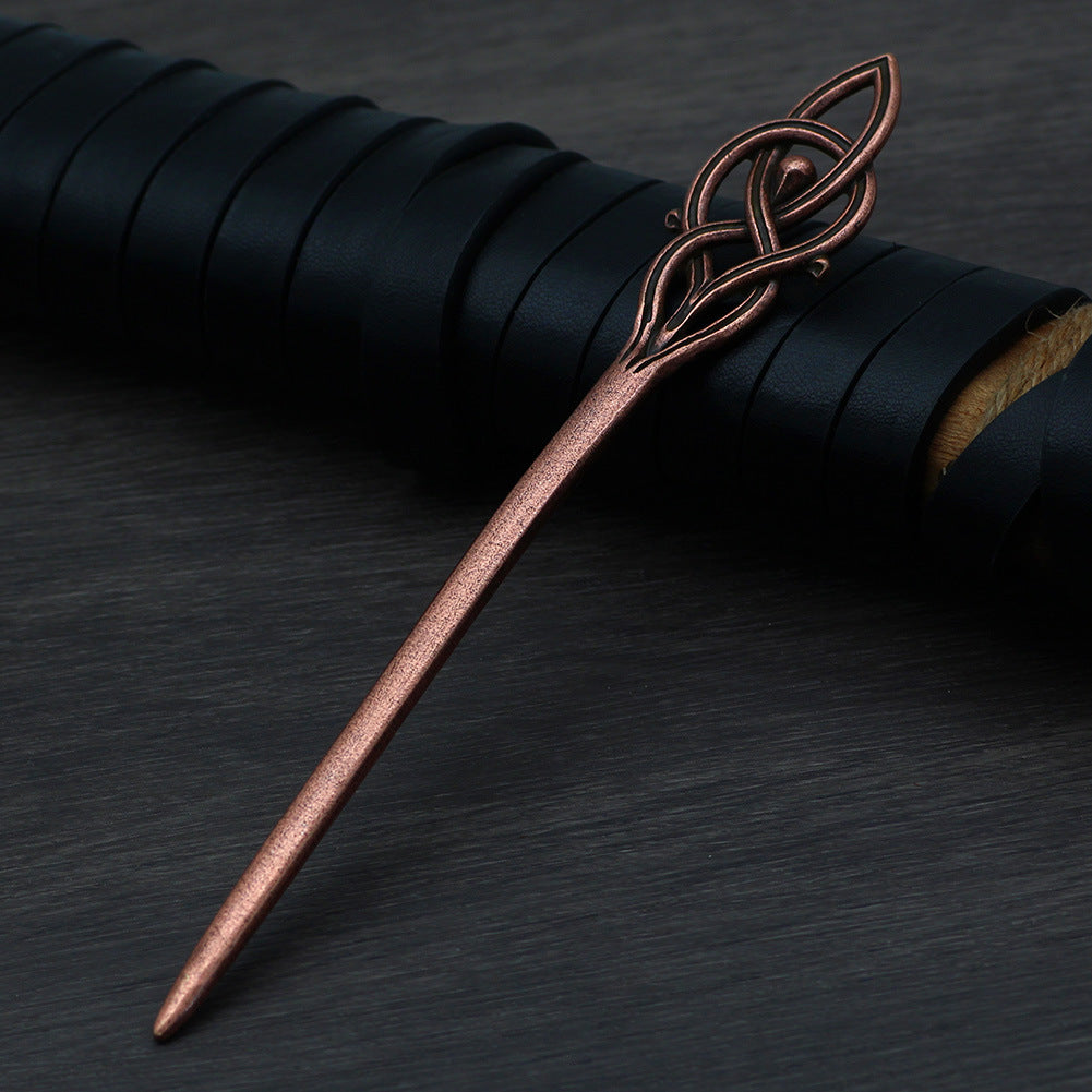 Moon Alloy Hairpin Vintage Metal Chignon Chinese Style Hair Accessories