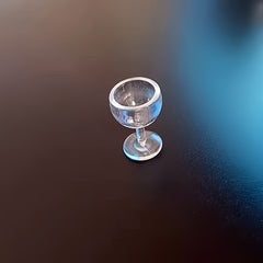 Clear Plastic Stemware Wine Glasses for Dollhouse Kitchen Decor