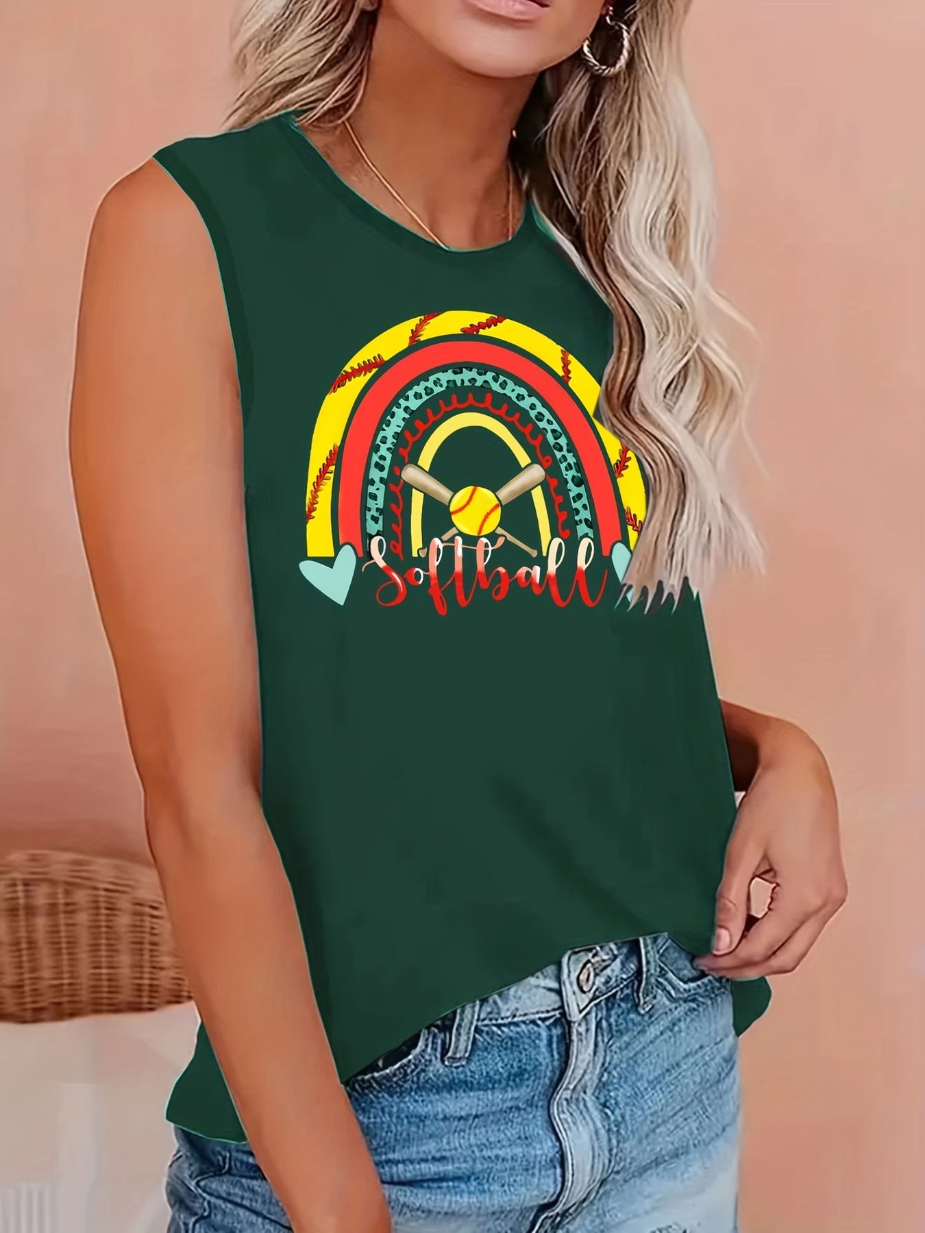  Graphic Print Tank Top