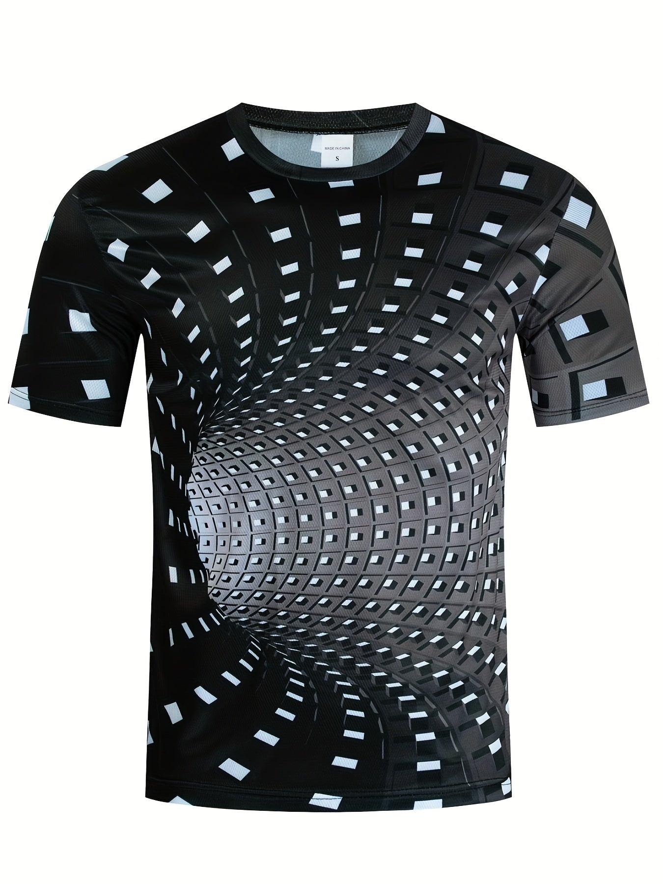 Men's 3D Geometry Graphic Tee for Summer
