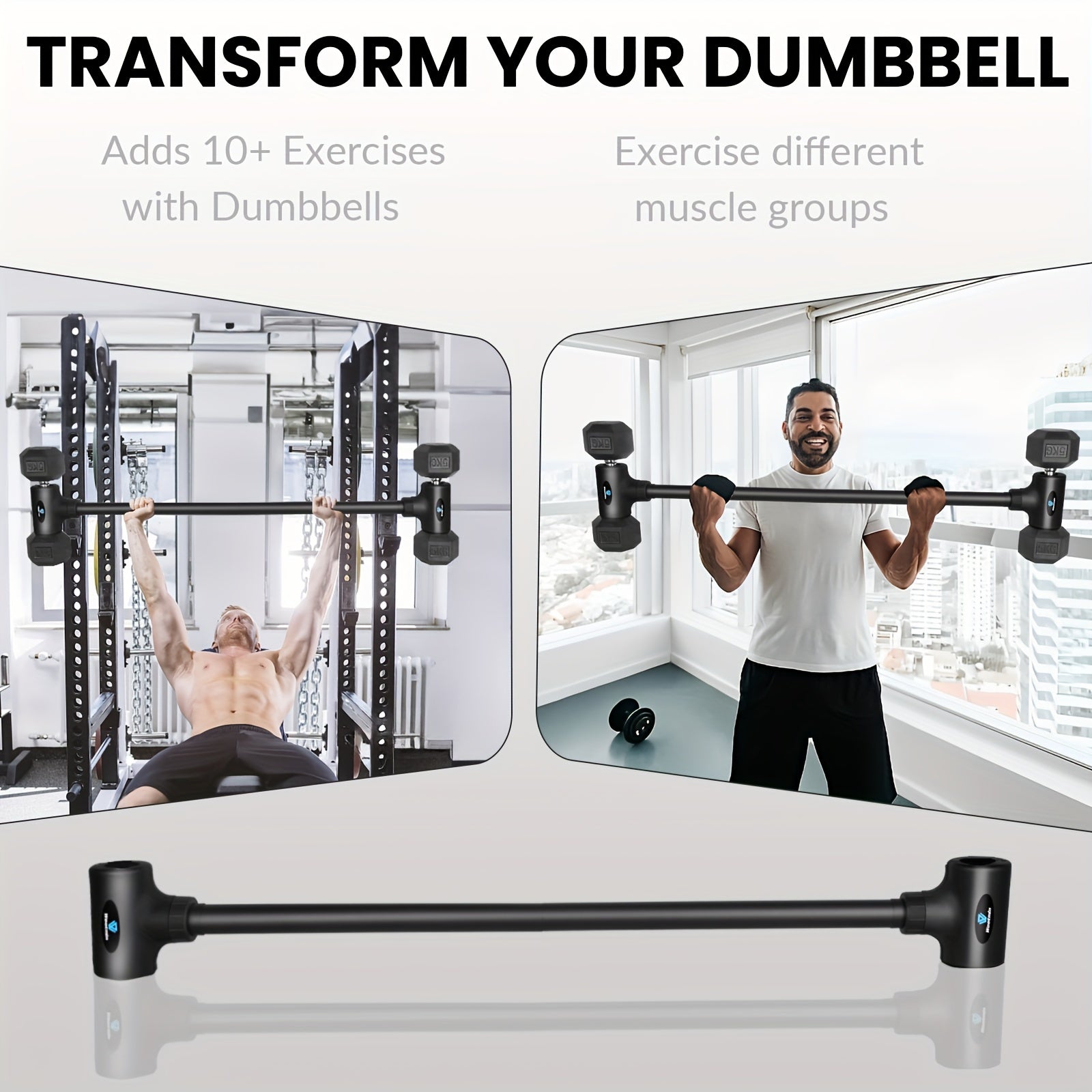 Dumbbell to Barbell Converter for 90 KG Sets