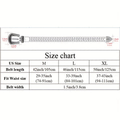 Big Rhinestone Skull Buckle Belt Punk Stone Crystal Studded Waist Strap For Men