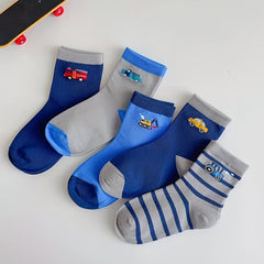 Boys Kids Breathable Socks Cartoon Pattern Casual Sports Socks