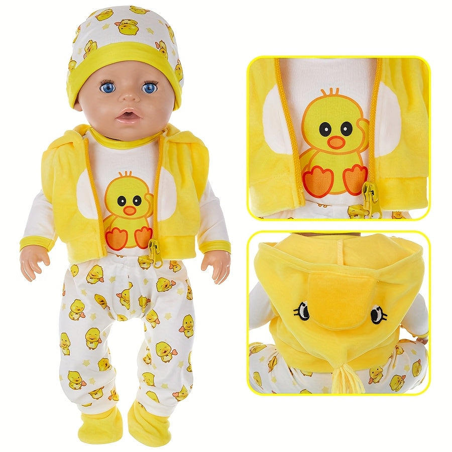 5pcs Yellow Duck Set for 17-18 inch Reborn Dolls and Girls