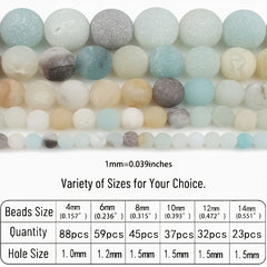 Colorful Round Loose Beads For DIY Jewelry Making 15''