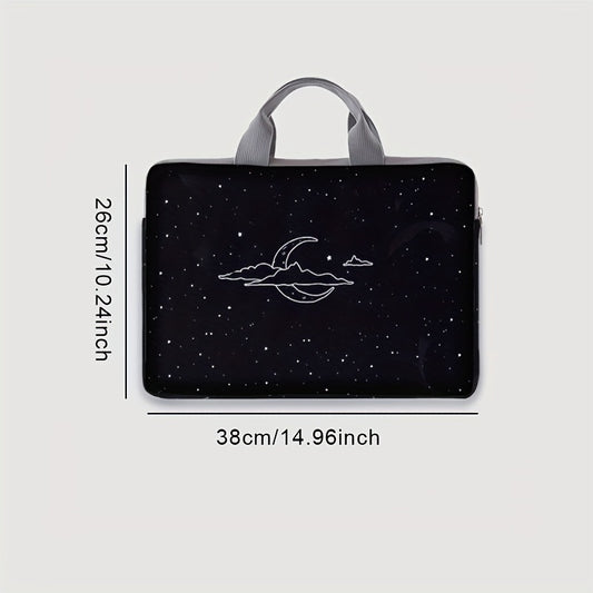 Starry Night Moon Print Laptop Sleeve 14 inch