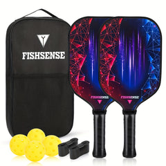 Carbon Fiber Pickleball Paddles Set of 2 Lightweight Rackets