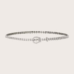 Rhinestone Glitter Waist Chain Sparkle Belt with Buckle