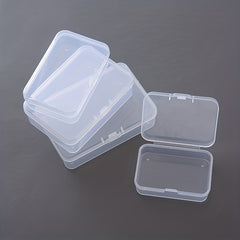 Rectangular Transparent Storage Box for Jewelry Nail Art Earrings - 5pcs