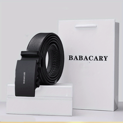 Men's Leather Belt Automatic Buckle Business Suit Waist Strap
