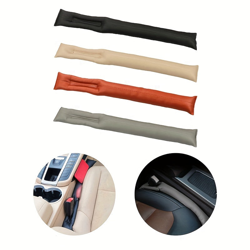 1pc Car Seat Gap Strips PU Leather Filler Side Leak-proof Spacer