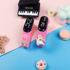 2pcs LED Unicorn Doll Watch Set for Kids M12