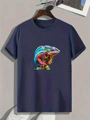 Animal Print Men's Graphic T-shirt Casual Tee For Summer