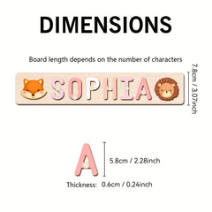 Wooden Name Puzzle for Kids Educational Toy Baptism Birthday Gift