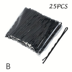 25 Pcs Hair Clips Pins Curly Wavy Slides Bobby Pins Styling Accessories