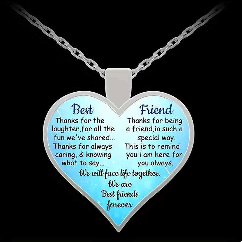 Heart Shape Text Pendant Necklace Fashionable Men's Jewelry And Pendant