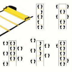 Speed & Agility Training Set - 12 Rung Ladder, Disc Cones, Hurdles