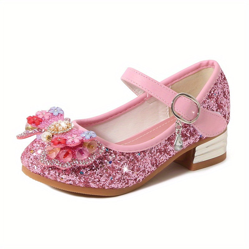 Girls' Cartoon Ballet Shoes With Bow Tie Lightweight Princess Sandals