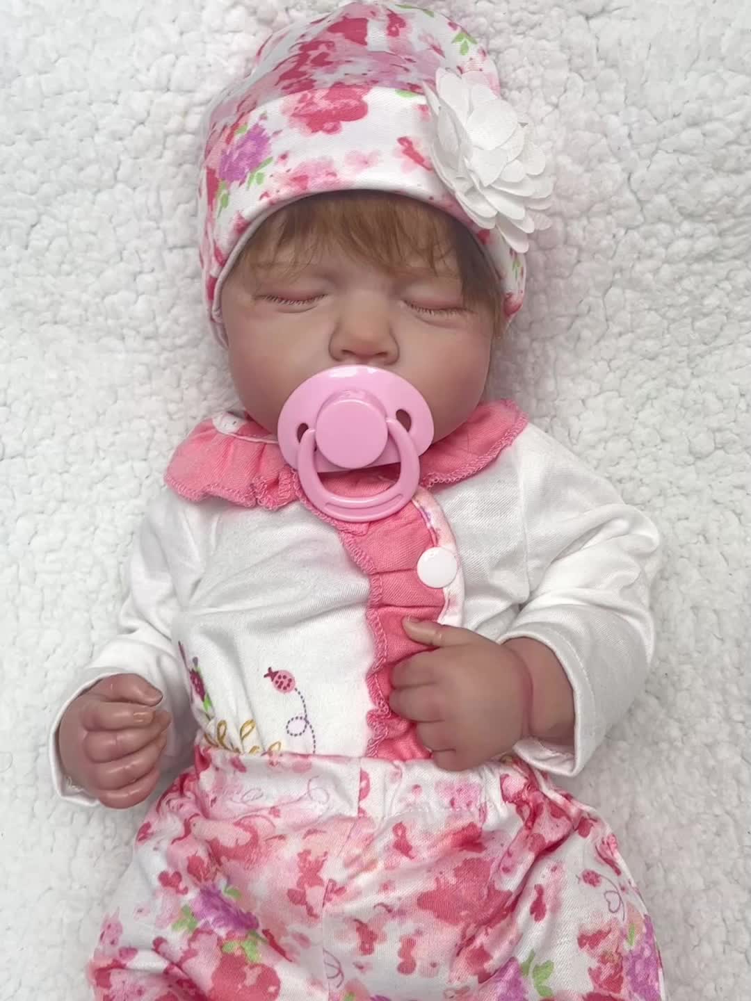 Genesis Painted Girl Bebe Reborn Dolls With Rooted Brown Hair