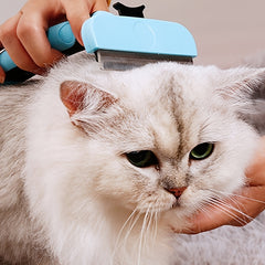 2-in-1 Pet Grooming Comb & Deshedding Tool - for Cats Dogs Puppies