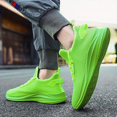 Men's Breathable Sneakers Comfy Non Slip Lace Up Shoes