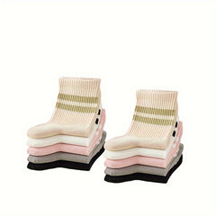 10 Pairs Striped Sports Socks for Women