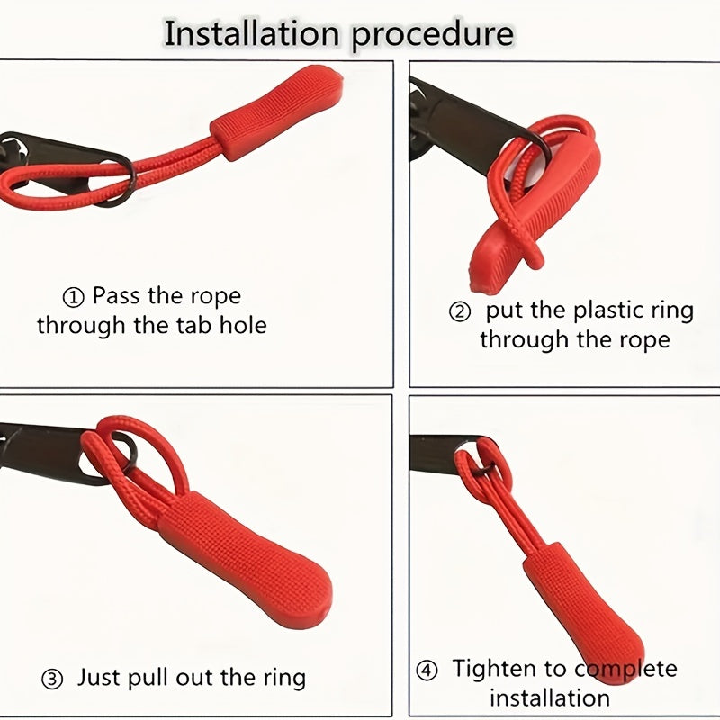 40pcs Mix Environmental Pull PU Zipper PVC Pull Head