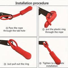 40pcs Mix Environmental Pull PU Zipper PVC Pull Head