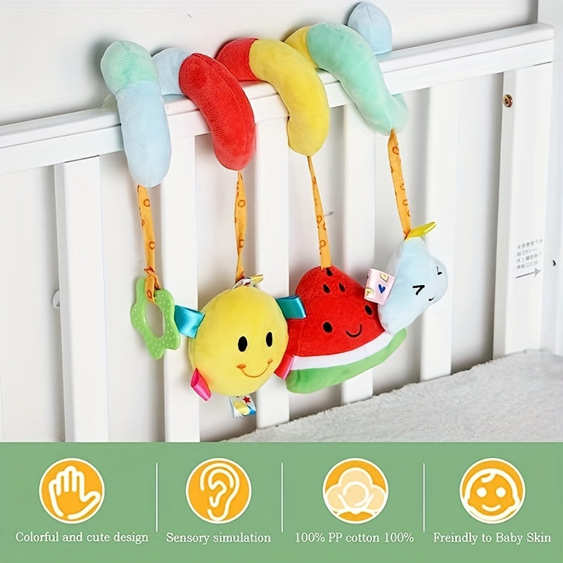 Plush Hanging Fruit Spiral Toy for Baby's Early Education